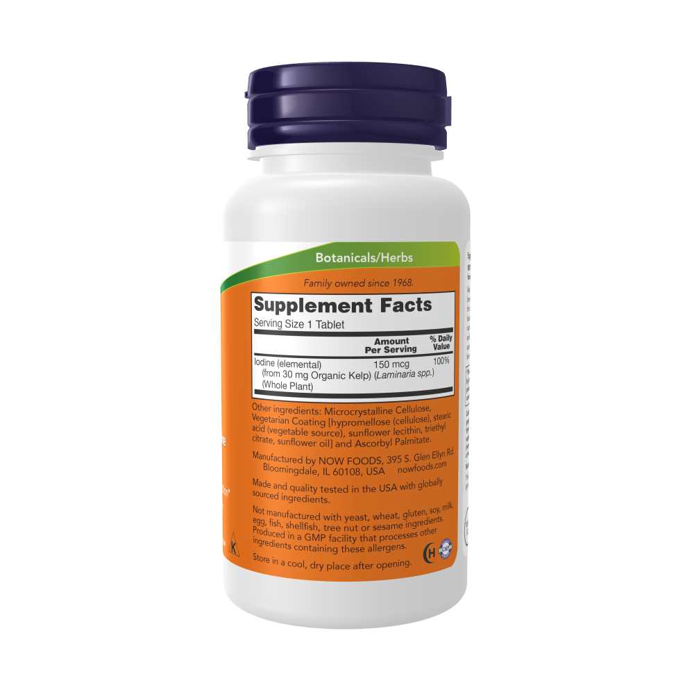 Now Foods Kelp 150 Mcg – Natural Iodine for Thyroid Support – 200 Tablets thumbnail 2
