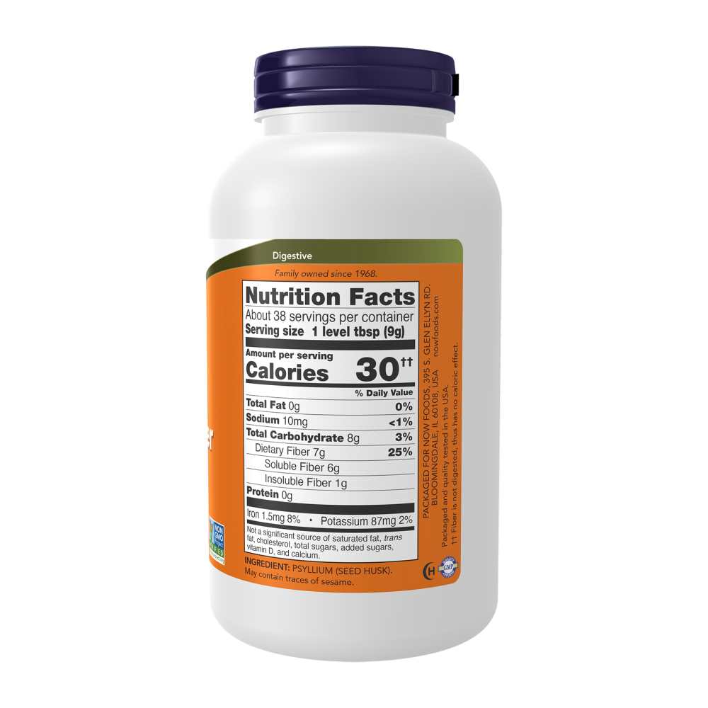 Now Foods Psyllium Husk Powder – Soluble Fiber for Digestive Health – 12 Oz (340g) thumbnail 2