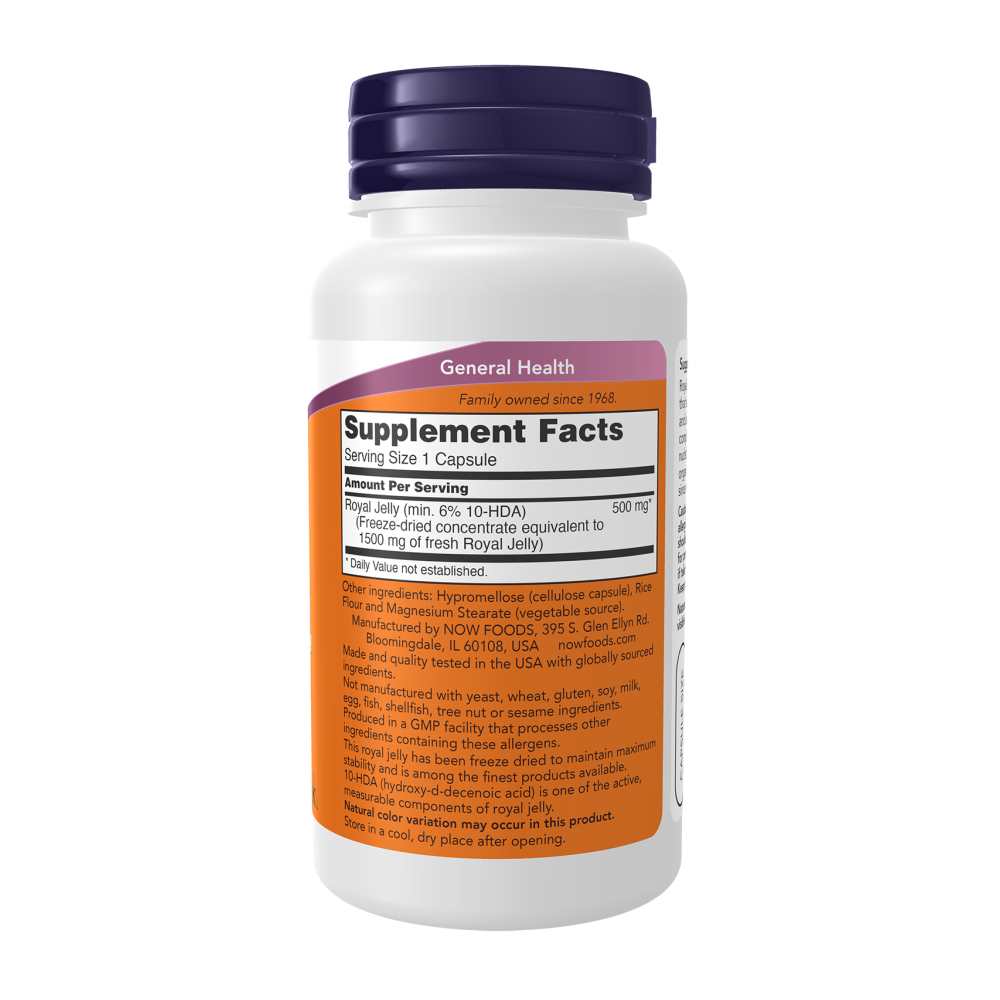 Now Foods Royal Jelly 1500 Mg – 60 Capsules thumbnail 2