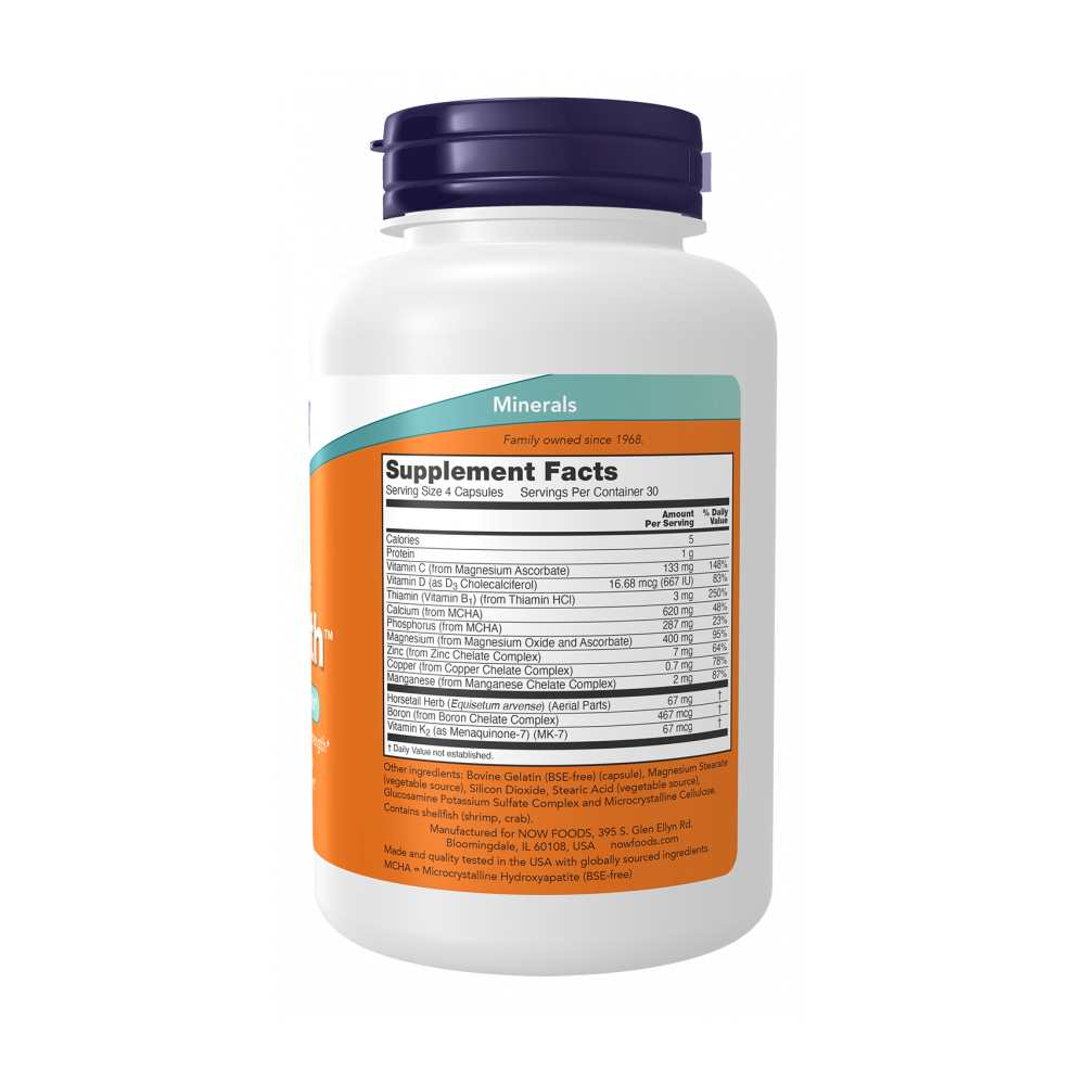 Now Foods Bone Strength – Mcha Formula for Bone & Teeth Health – 120 Capsules thumbnail 3