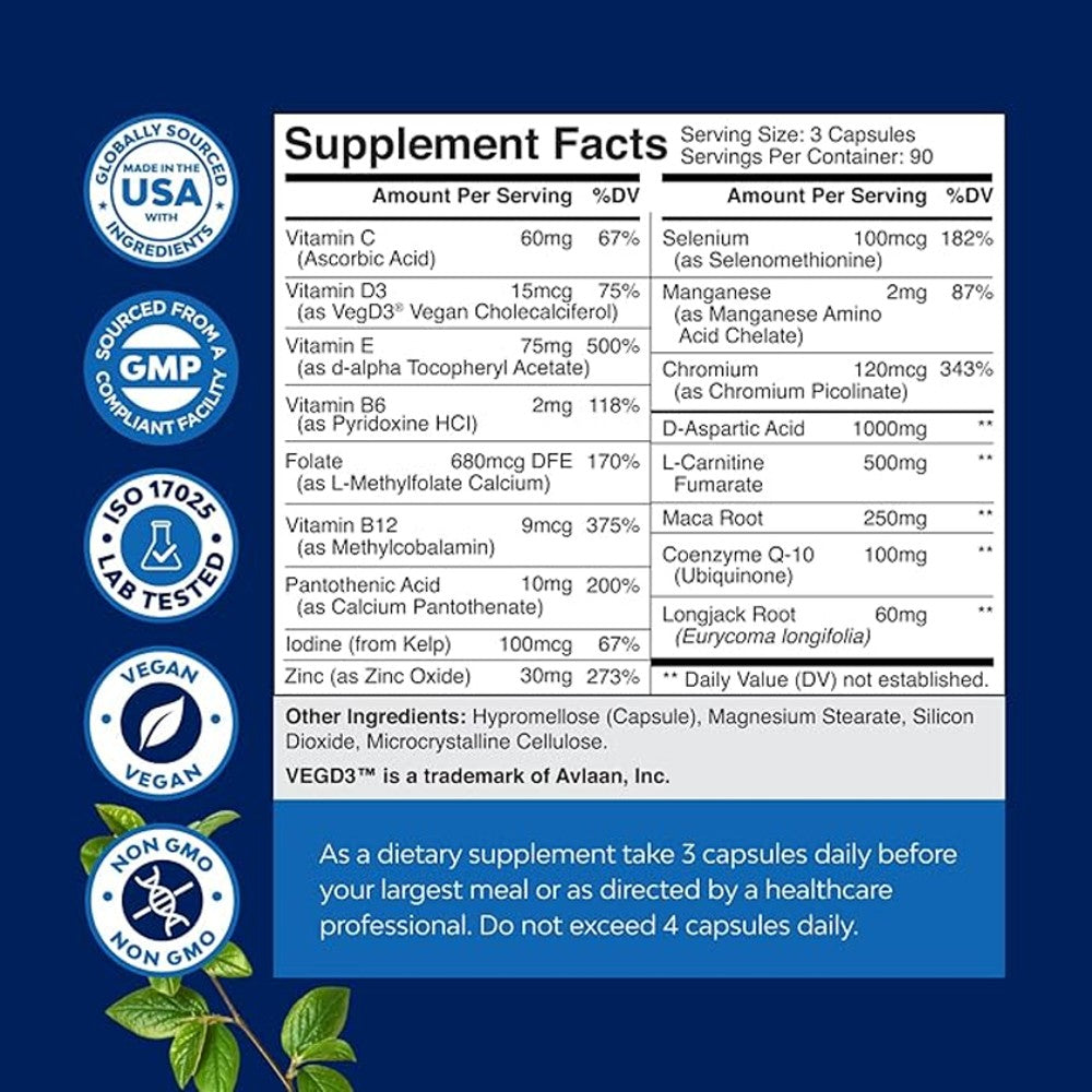 Nature's Craft Male Fertility Support - Formula for Male Reproductive Health thumbnail 2