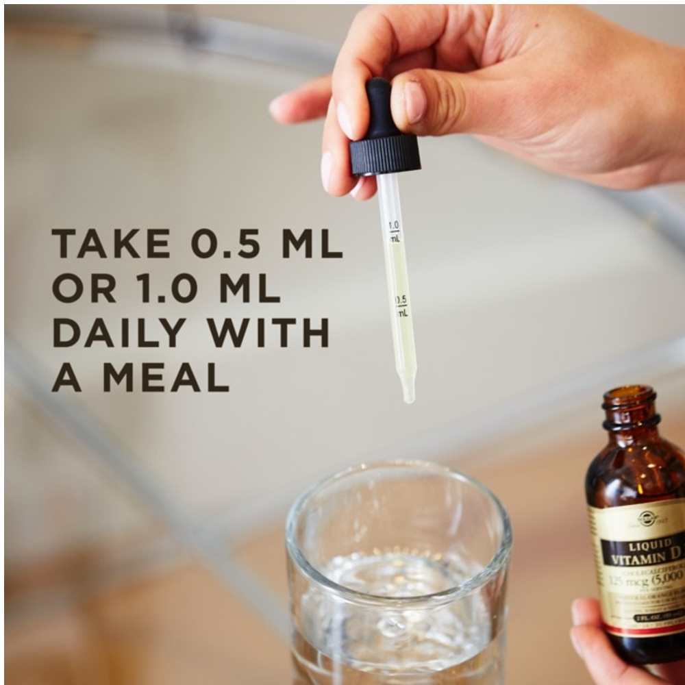 Solgar Liquid Vitamin D3 (cholecalciferol) 125 Mcg (5,000 Iu) – Natural Orange Flavor 59ml thumbnail 2