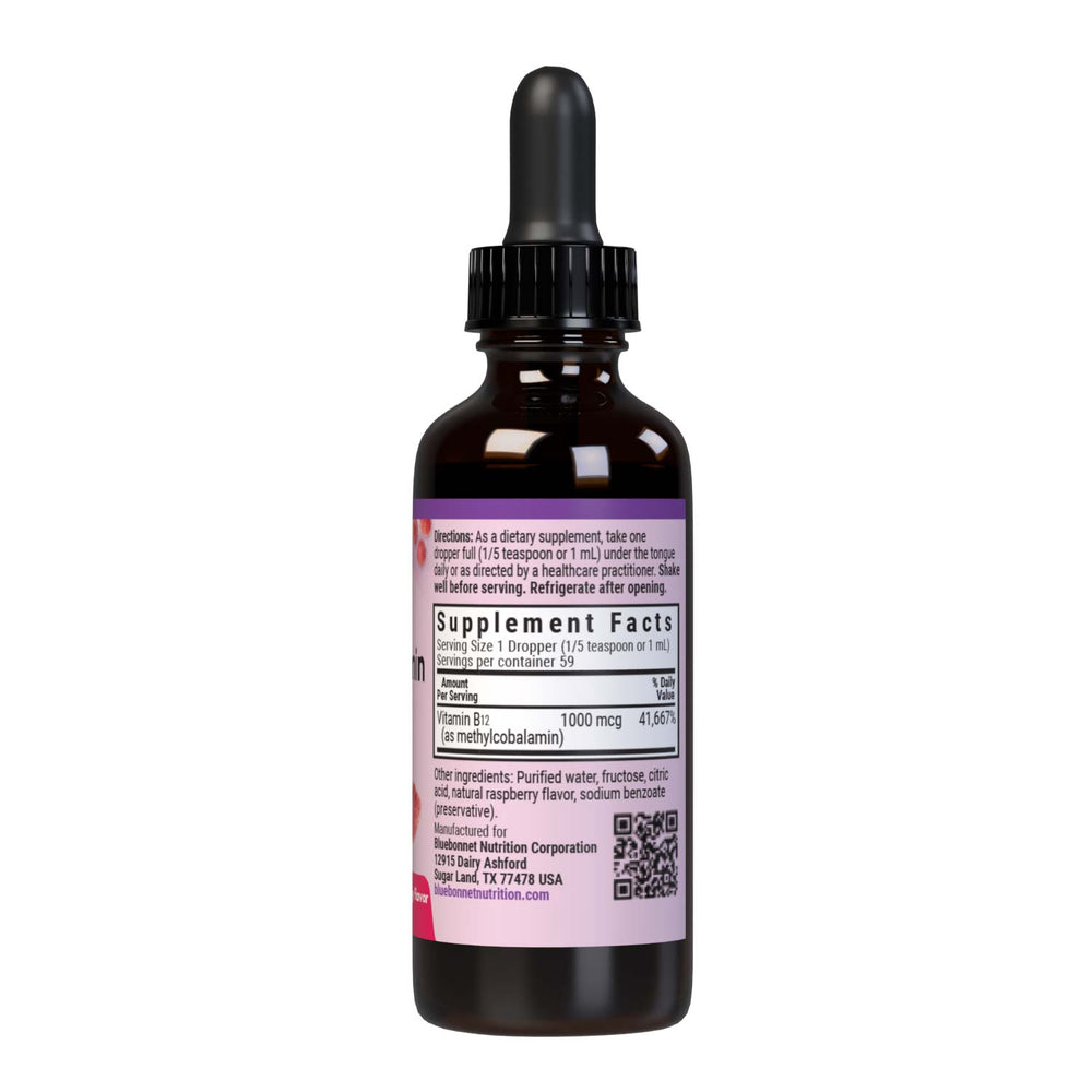 Bluebonnet Nutrition Liquid Cellular Active® Methylcobalamin Vitamin B12 1000 Mcg 59ml thumbnail 2