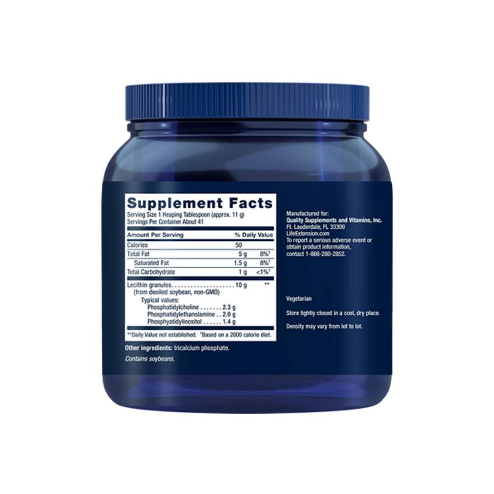 Life Extension Lecithin 97% Phosphatides De-Oiled – 454g thumbnail 2