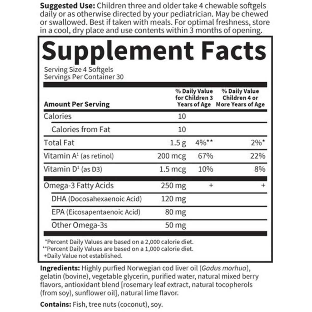 Garden of Life Oceans Kids Dha Omega-3 Berry Lime 120 Chewables thumbnail 2