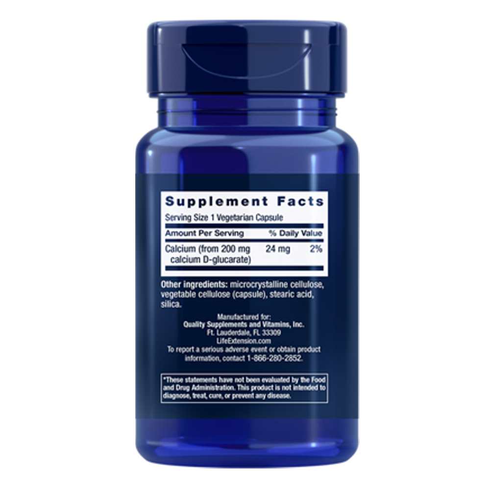 Life Extension Calcium D-Glucarate 200 Mg – 60 Vegetarian Capsules thumbnail 2