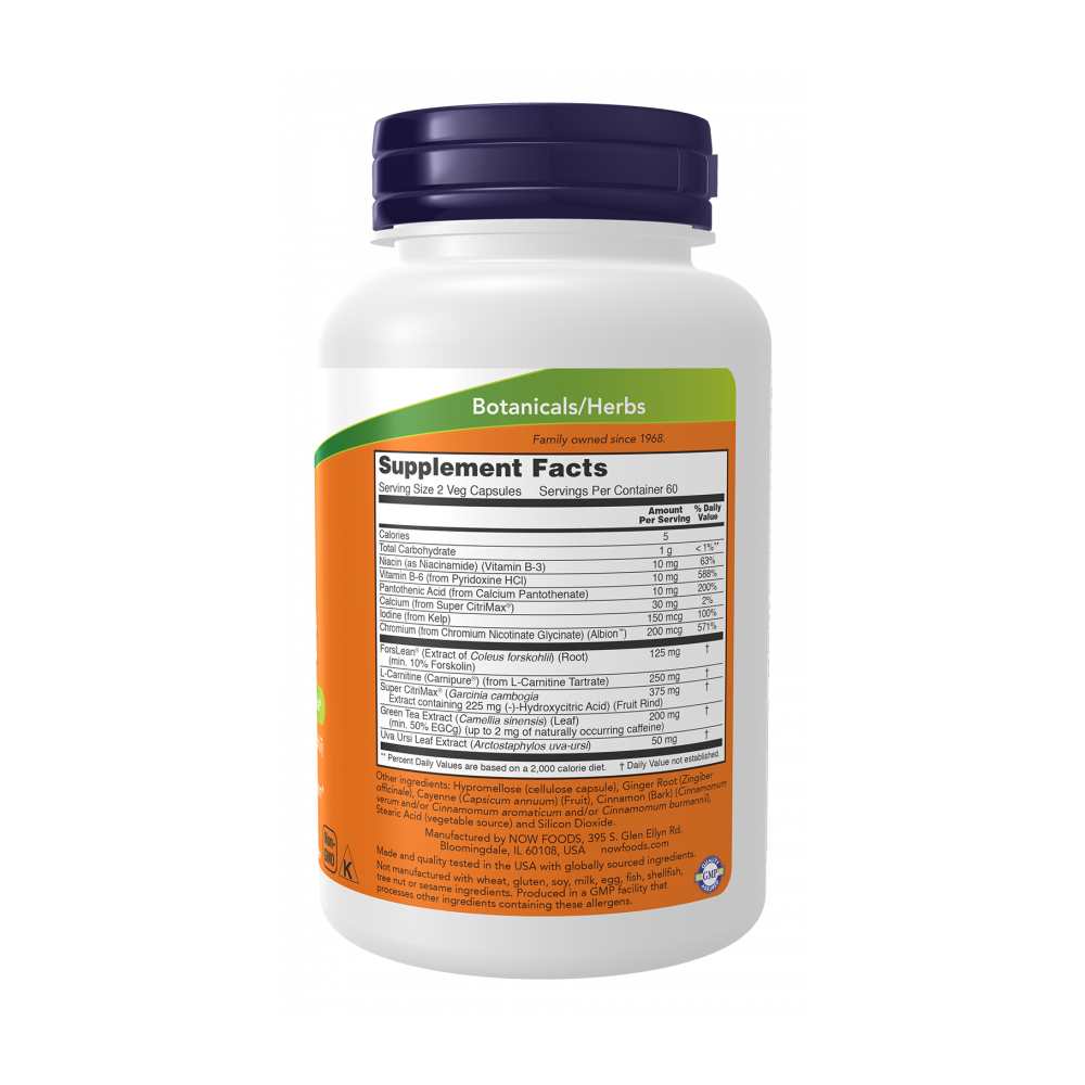 Now Foods Diet Support – Fors Lean® Coleus Forskohlii Thermogenic Fat Burner – 120 Vegan Capsules thumbnail 2
