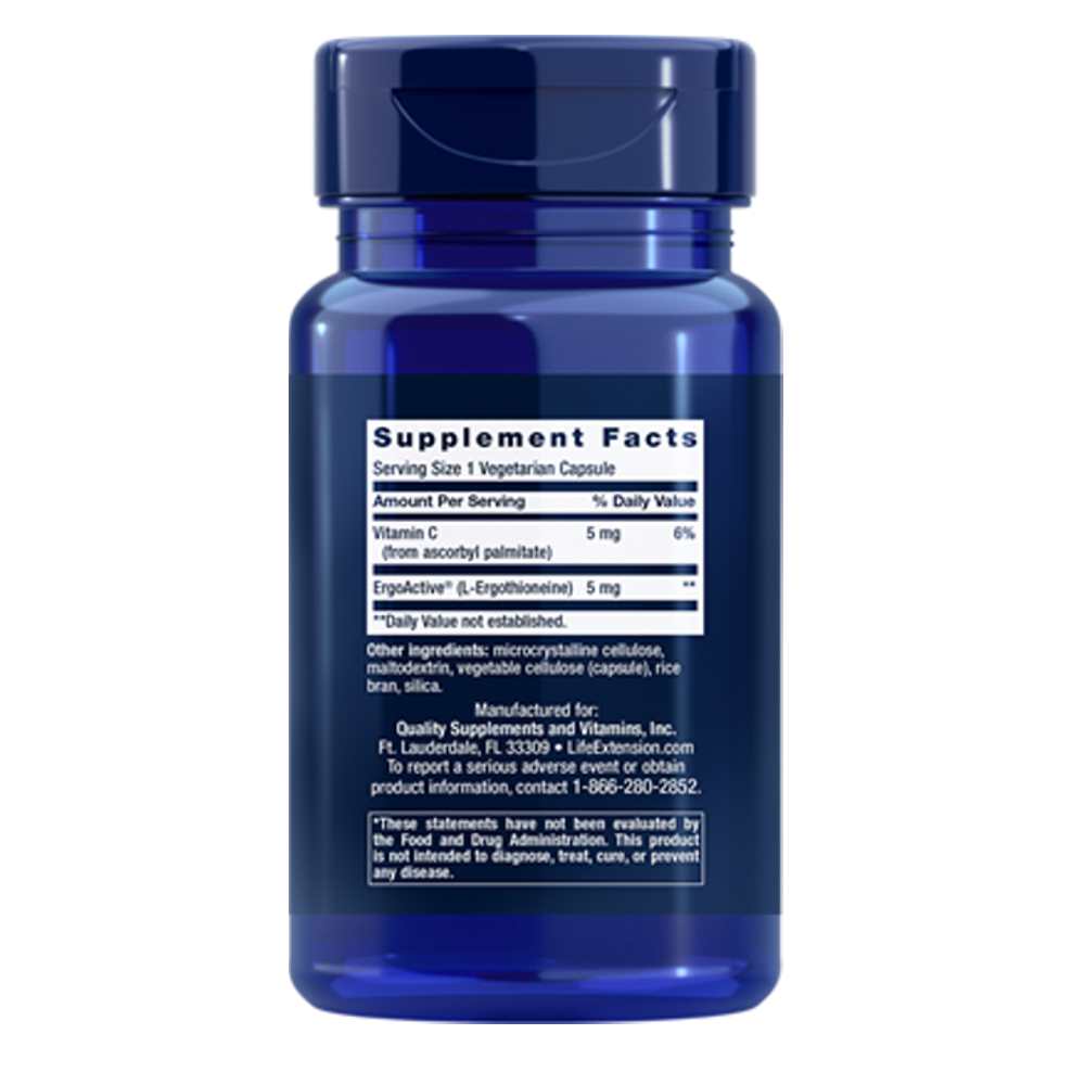 Life Extension Essential Youth L-Ergothioneine 5 Mg – 30 Vegetarian Capsules thumbnail 2