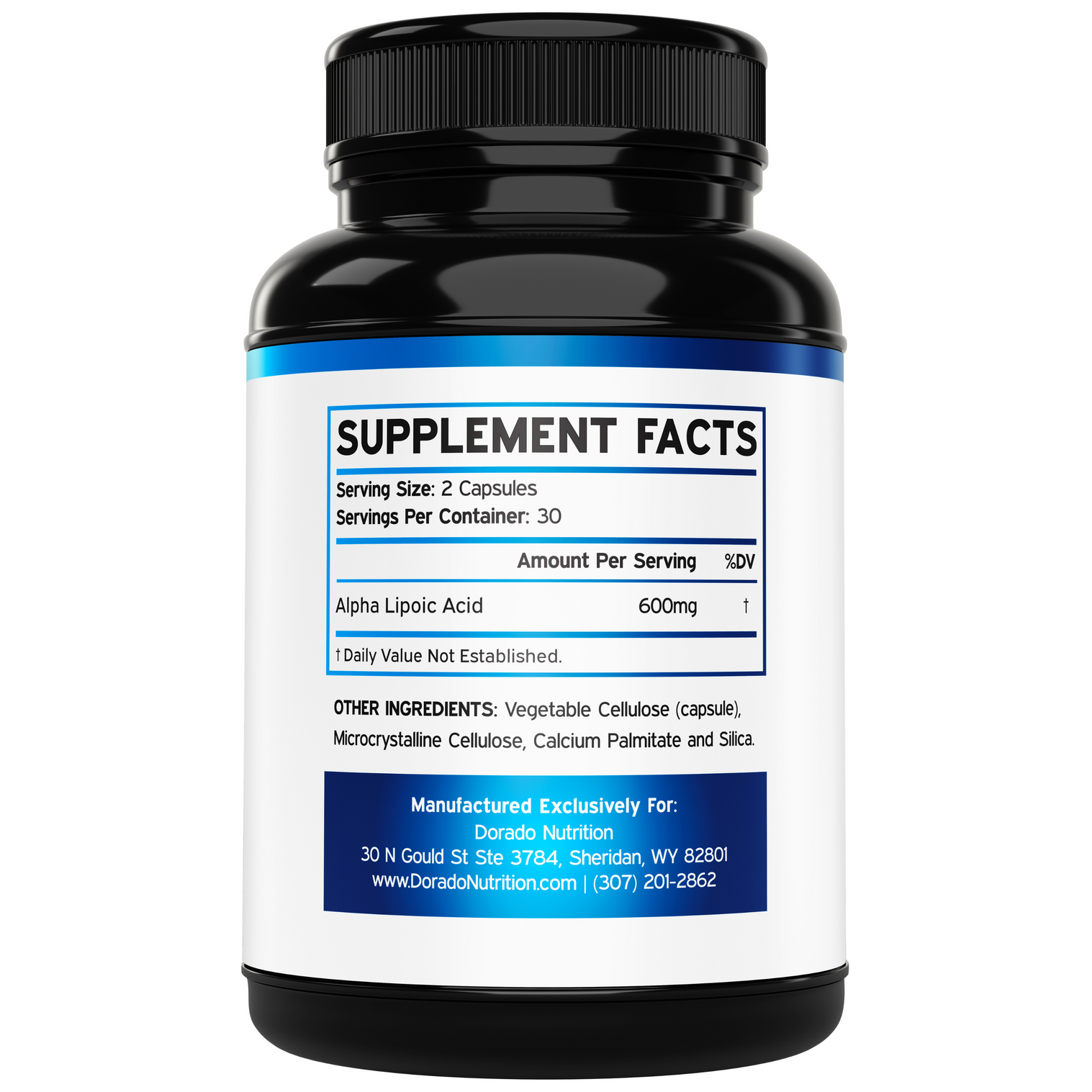 Dorado Nutrition Alpha Lipoic Acid - 60 Capsules thumbnail 2