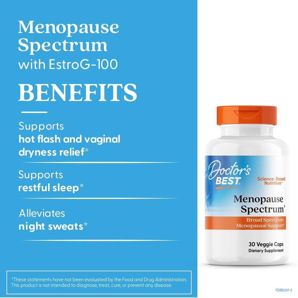 Doctor's Best Menopause Spectrum with Estro G-100 30 Veggie Caps thumbnail 2
