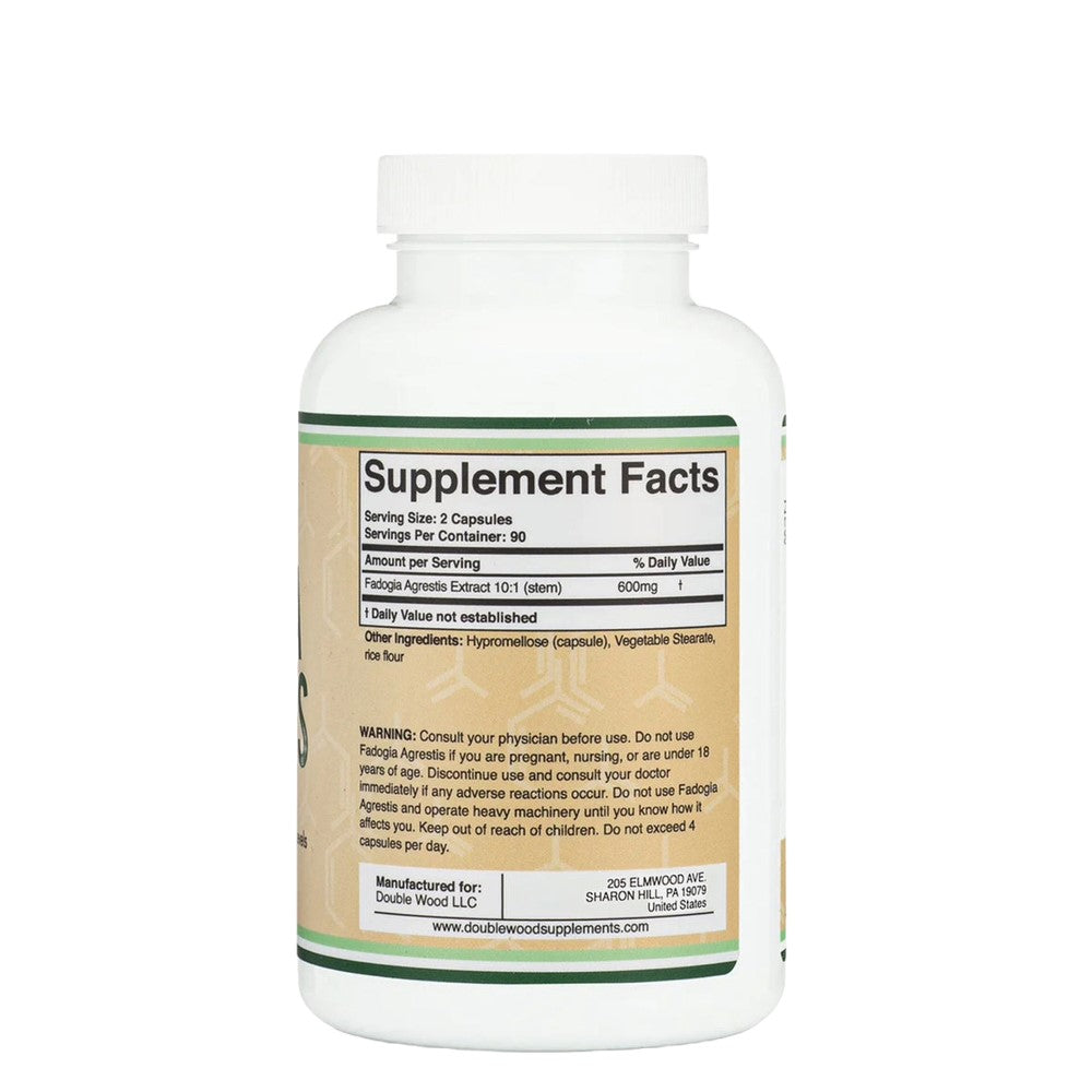 Double Wood Supplements Fadogia Agrestis 600mg - Men's Health Dietary Supplement (180 Capsules) thumbnail 2