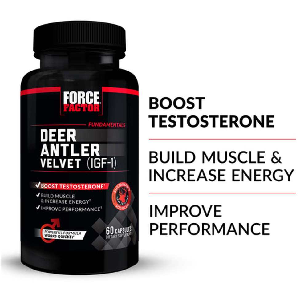 Force Factor Deer Antler Velvet – 60 Capsules thumbnail 2