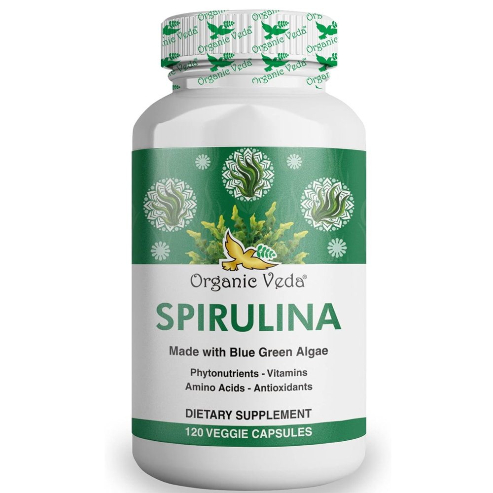 Spirulina Capsules By Organic Veda thumbnail 2