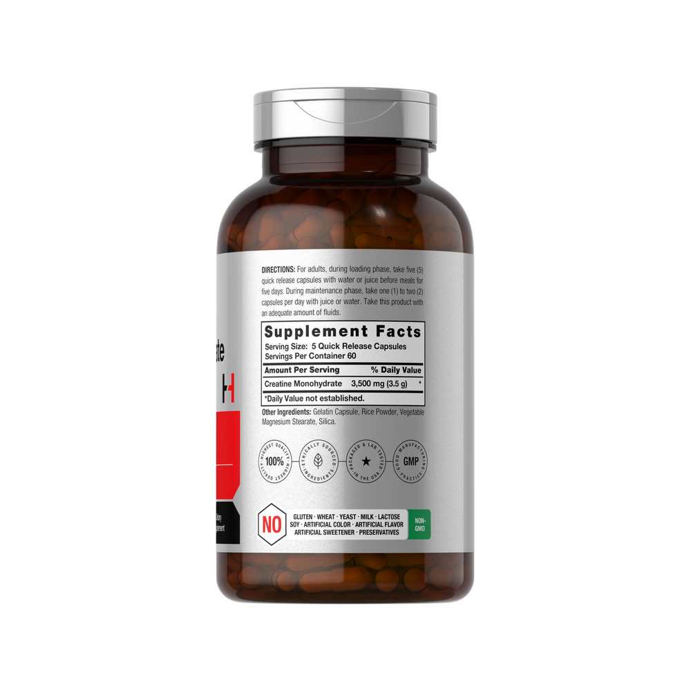 Horbäach Creatine 3500mg per Serving | 300 Capsules thumbnail 2