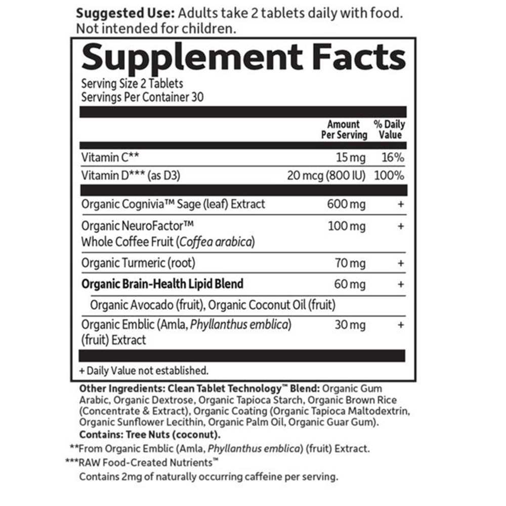 Garden of Life Dr. Formulated Memory & Focus for Young Adults 60 Tablets thumbnail 2