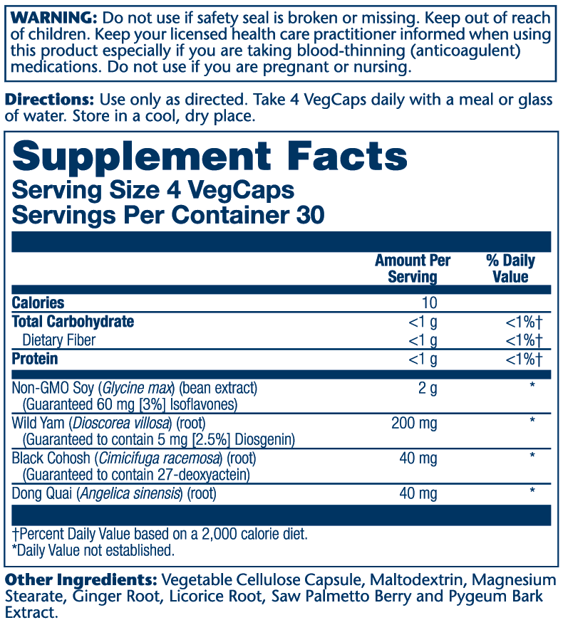Solaray Phytoestrogen 120 Caps thumbnail 2
