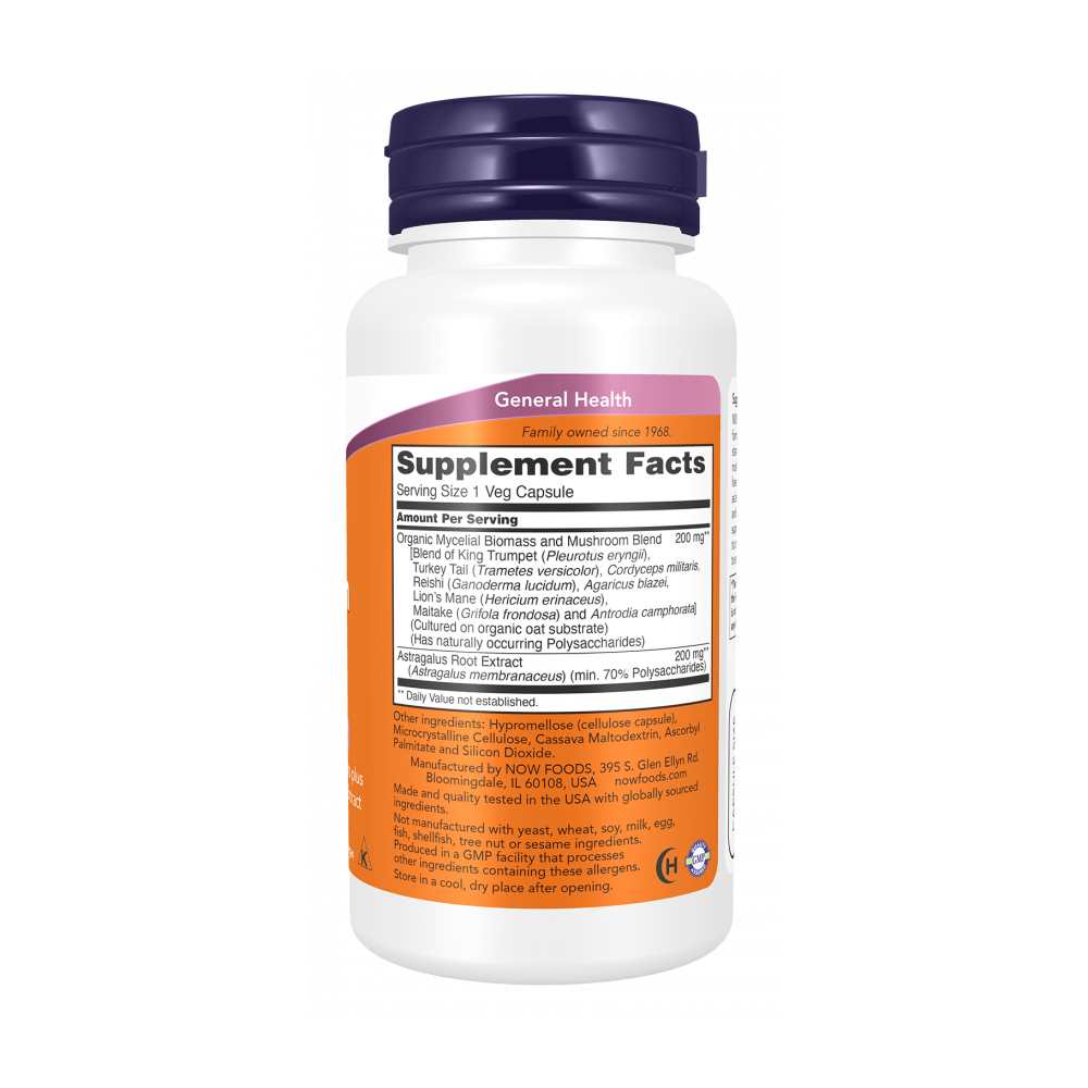 Now Foods Mushroom Immune Renew Immune Support – 90 Veg Capsules thumbnail 2