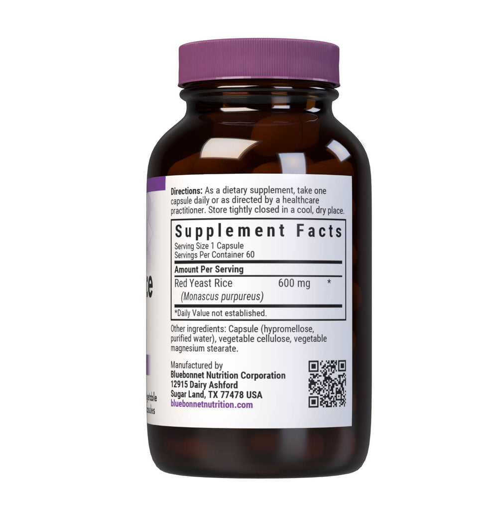 Bluebonnet Nutrition Red Yeast Rice 600 Mg 60 Caps thumbnail 2