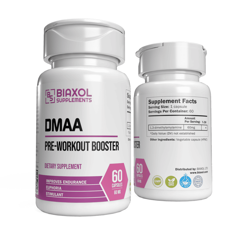 Biaxol Supplements Dmaa Pre-Workout Booster 60 Caps thumbnail 2