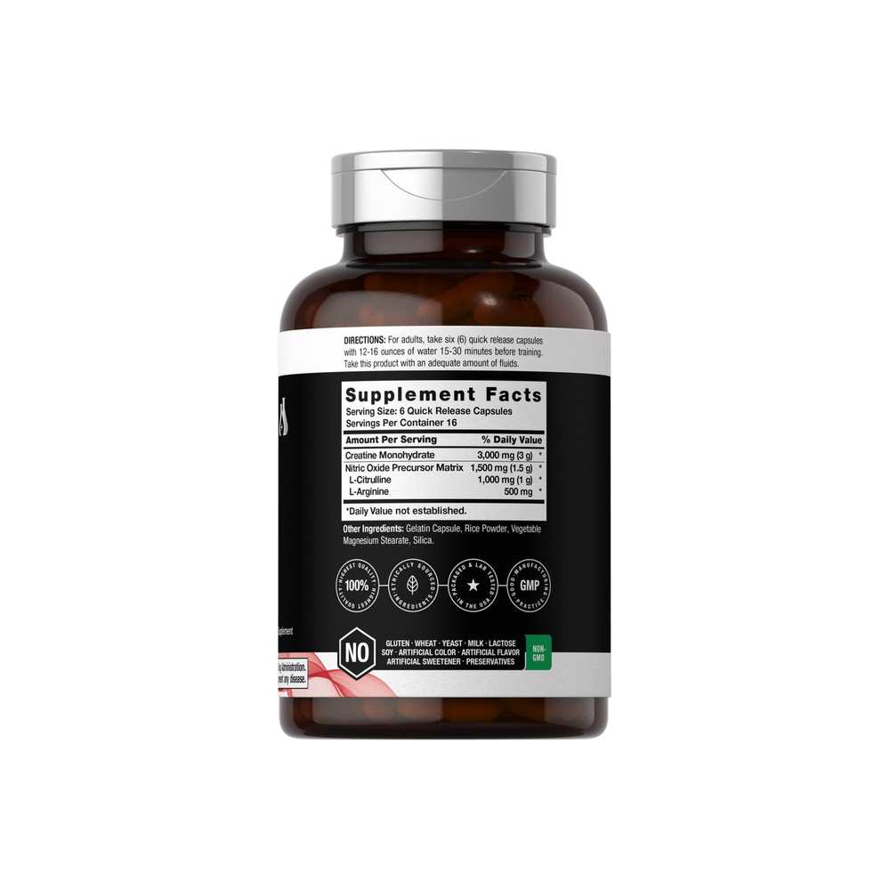 Horbäach Nitric Oxide with Creatine | 100 Capsules thumbnail 2