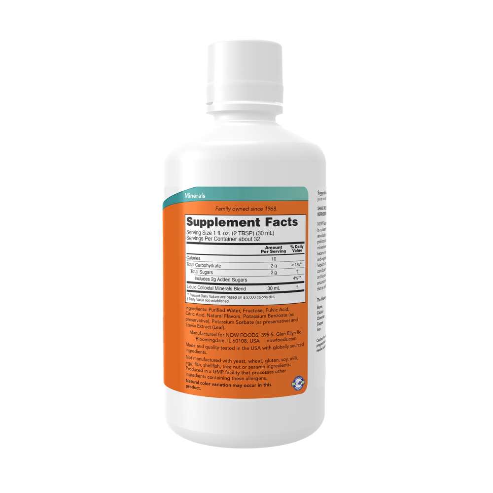 Now Foods Colloidal Minerals Raspberry Flavor – Fulvic Acid & Plant-Derived Trace Minerals – 32 Fl Oz (946 M L) thumbnail 2