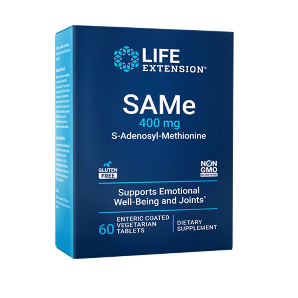 Life Extension Sa Me S-Adenosyl-Methionine 400 Mg, 30 Enteric-Coated Vegetarian Tablets thumbnail 2
