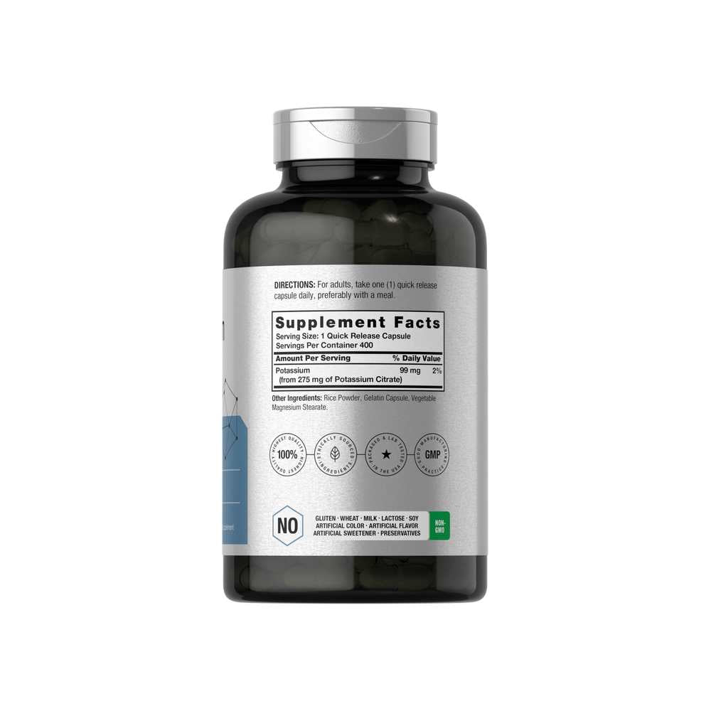 Horbäach Potassium Citrate 275mg | 400 Capsules thumbnail 2
