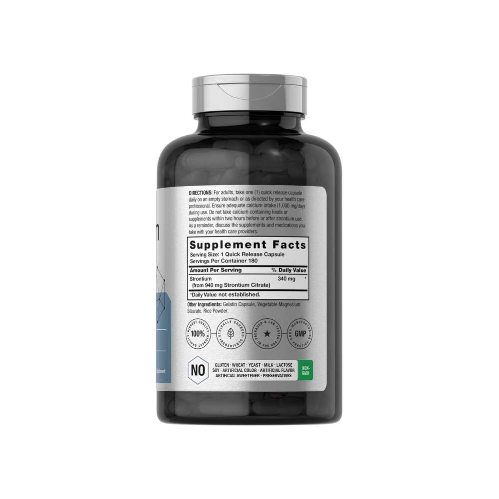 Horbäach Strontium Citrate 940mg | 180 Capsules thumbnail 2