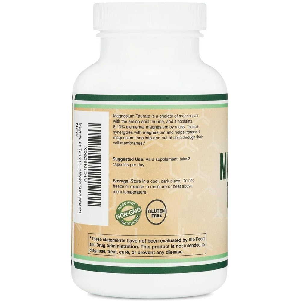 Double Wood Magnesium Taurate 1500mg – Heart & Brain Health Support thumbnail 3