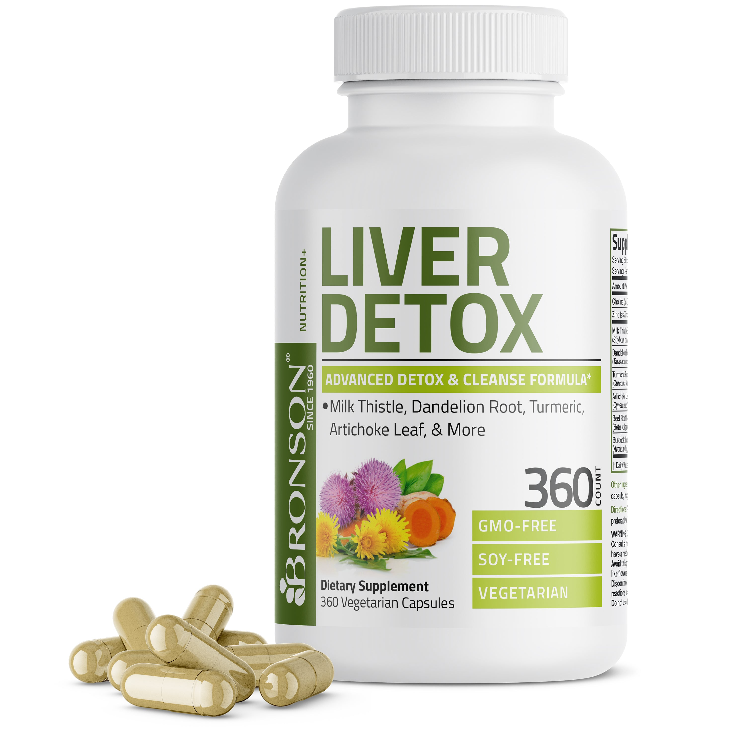 Bronson Vitamins Liver Detox Advanced Detox & Cleansing Formula 60 Caps thumbnail 3