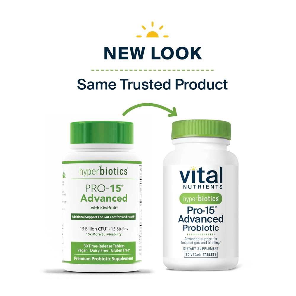 Vital Nutrients Hyperbiotics Pro-15® Advanced Probiotic 30 Tabs thumbnail 3
