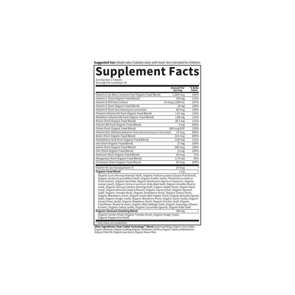 Garden of Life Organics Prenatal Multi 90 Tablets thumbnail 3