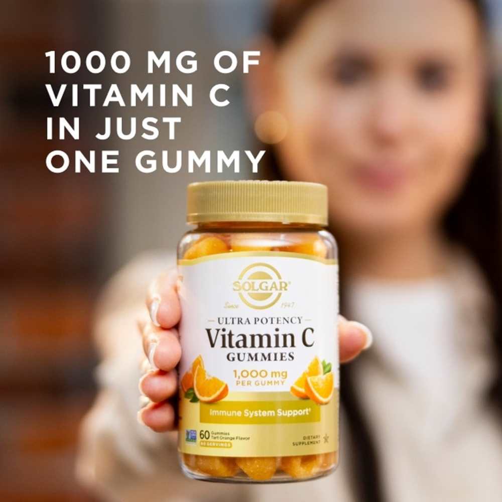 Solgar Ultra Potency Vitamin C Tart Orange 60 Gummies thumbnail 2