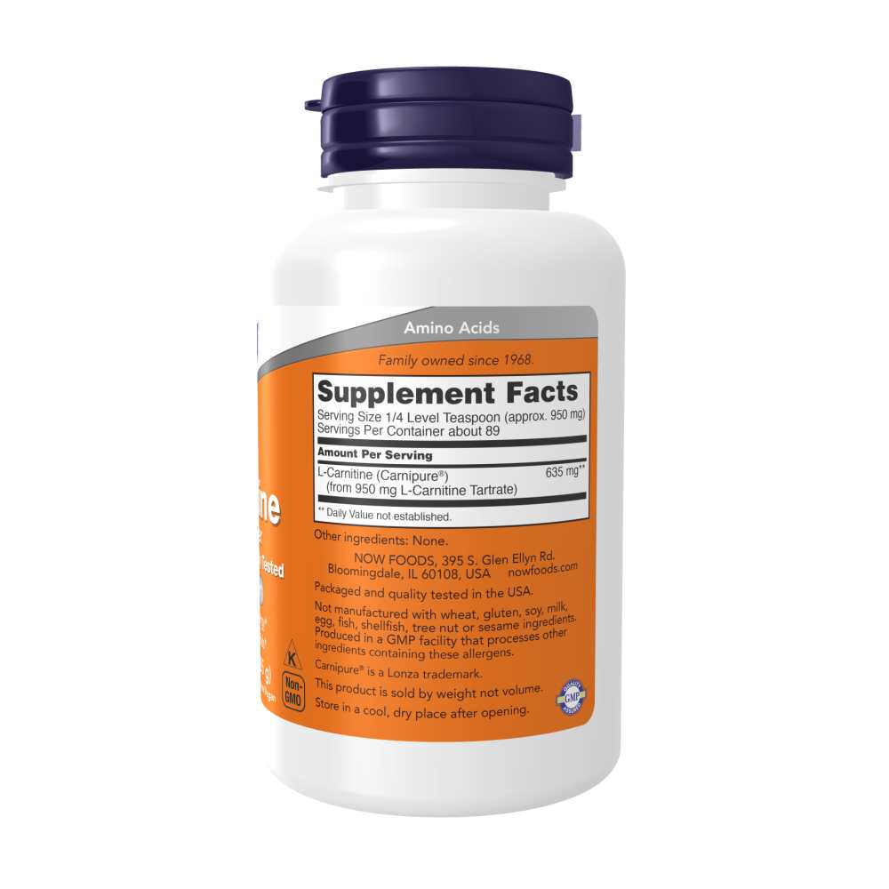 Now Foods L-Carnitine Pure Powder – Clinically Tested Fitness & Energy Support – 3 Oz (85 G) thumbnail 2