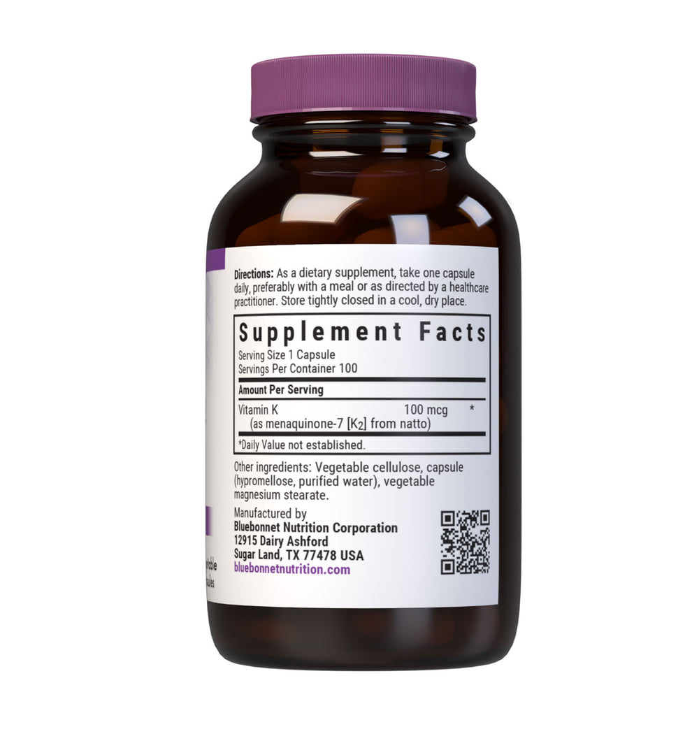 Bluebonnet Nutrition Vitamin K2 100 Mcg 100 Caps thumbnail 2