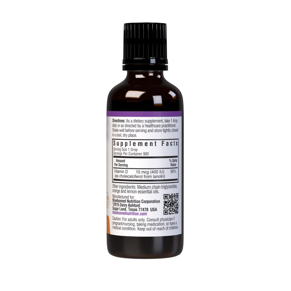 Bluebonnet Nutrition Liquid Vitamin D3 Drops 10 Mcg (400 Iu) 30 Ml thumbnail 2