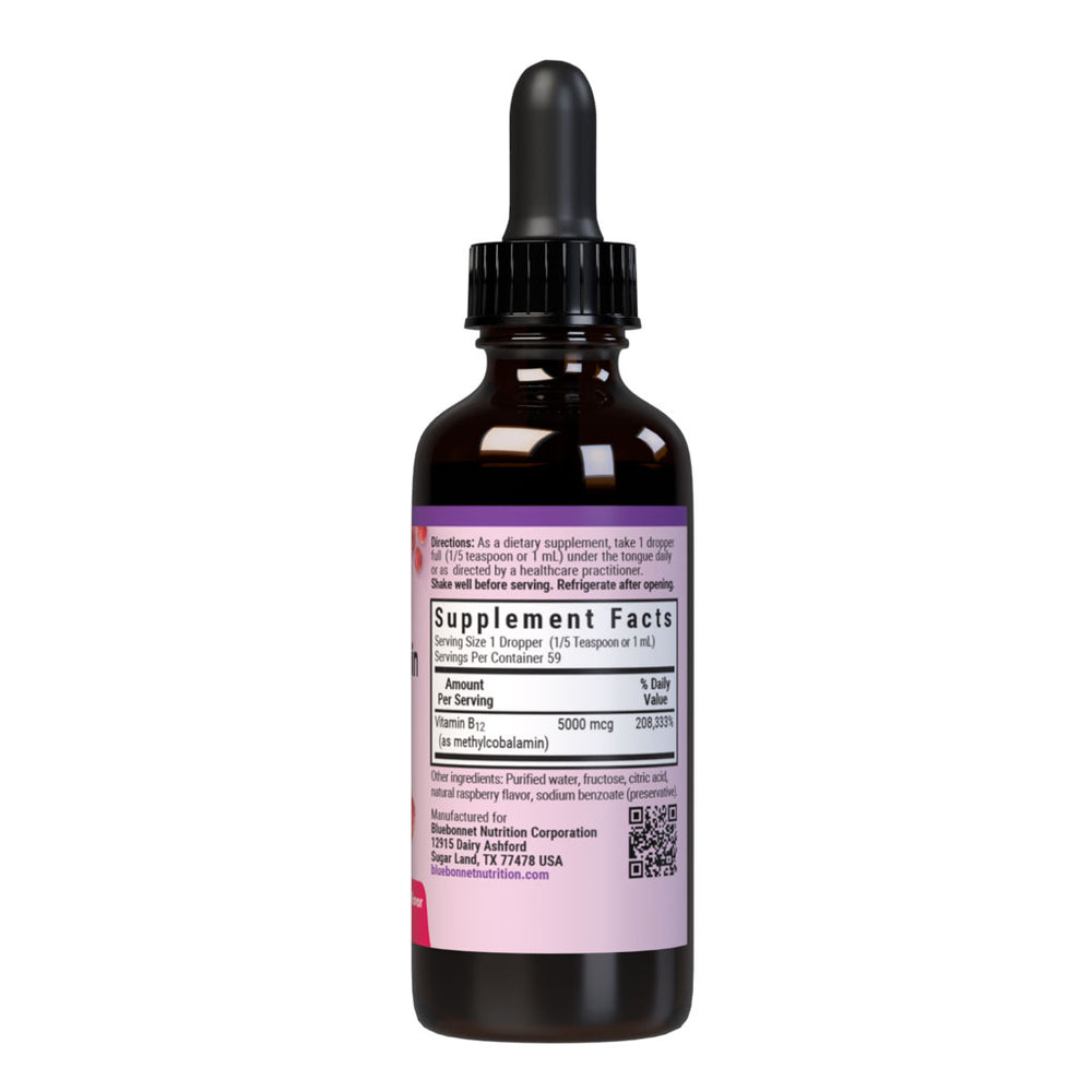 Bluebonnet Nutrition Liquid Cellular Active® Methylcobalamin Vitamin B12 5000 Mcg 59 Ml thumbnail 2