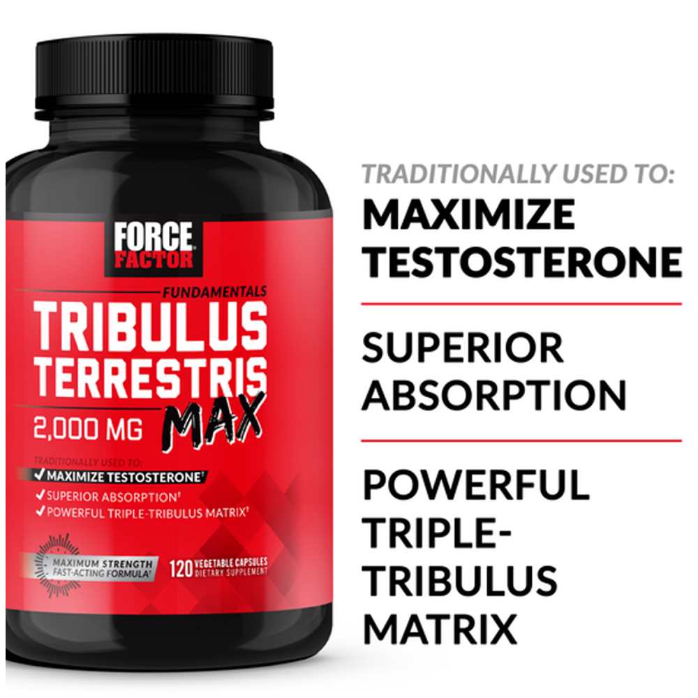 Force Factor Tribulus Terrestris Max – 120 Capsules thumbnail 2