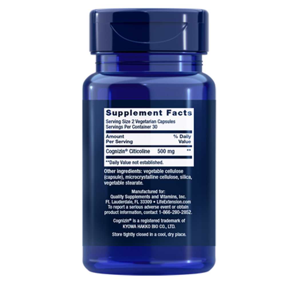 Life Extension Citicoline (cdp-Choline) – 60 Vegetarian Capsules thumbnail 2