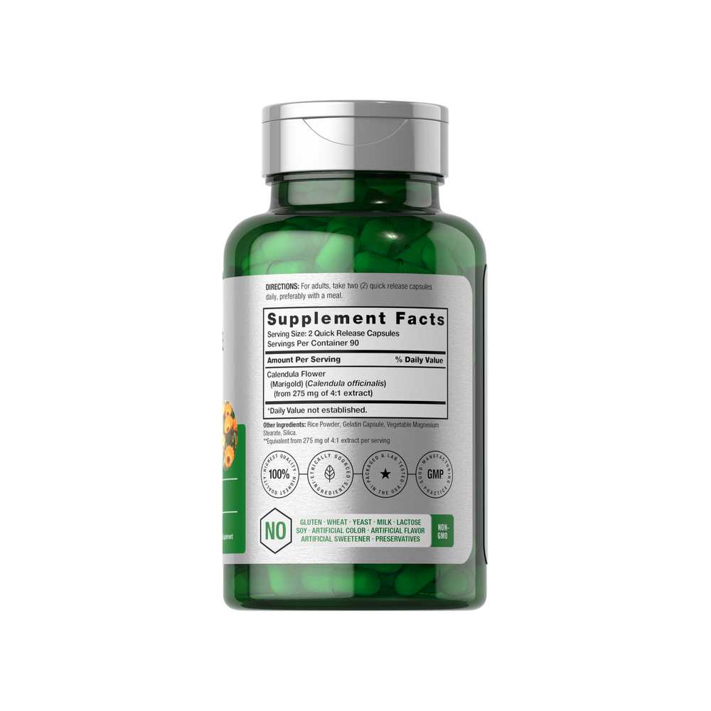 Horbäach Calendula Flower 1100mg per Serving | 180 Capsules thumbnail 2