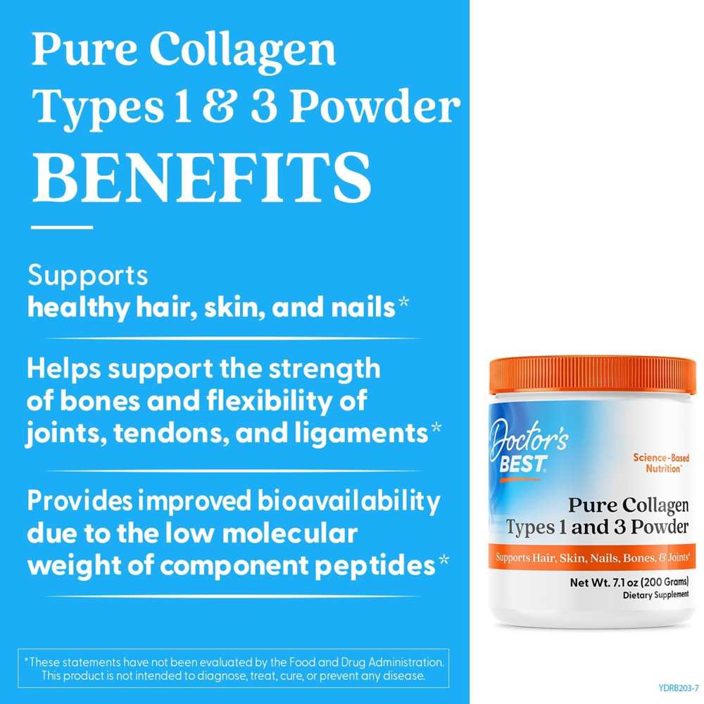 Doctor’s Best Pure Collagen Peptides (types 1 & 3) 200g thumbnail 2