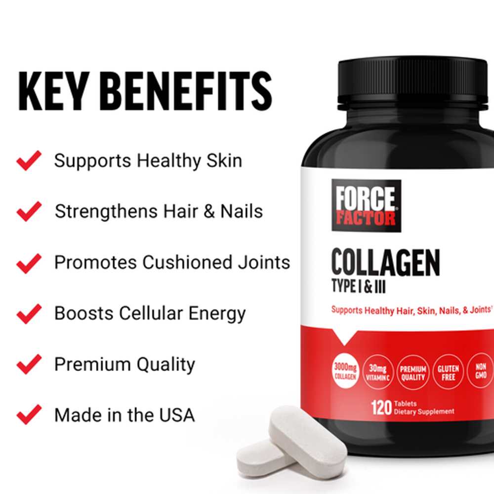 Force Factor Collagen – 120 Tablets thumbnail 2