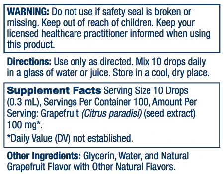 Solaray Grapefruit Seed Extract 100mng 30ml thumbnail 2