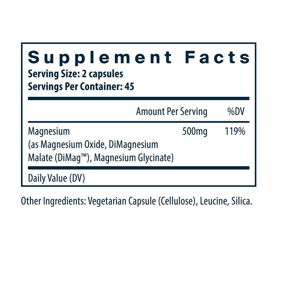 Vital Nutrients Triple Magnesium Complex 90 Caps thumbnail 3