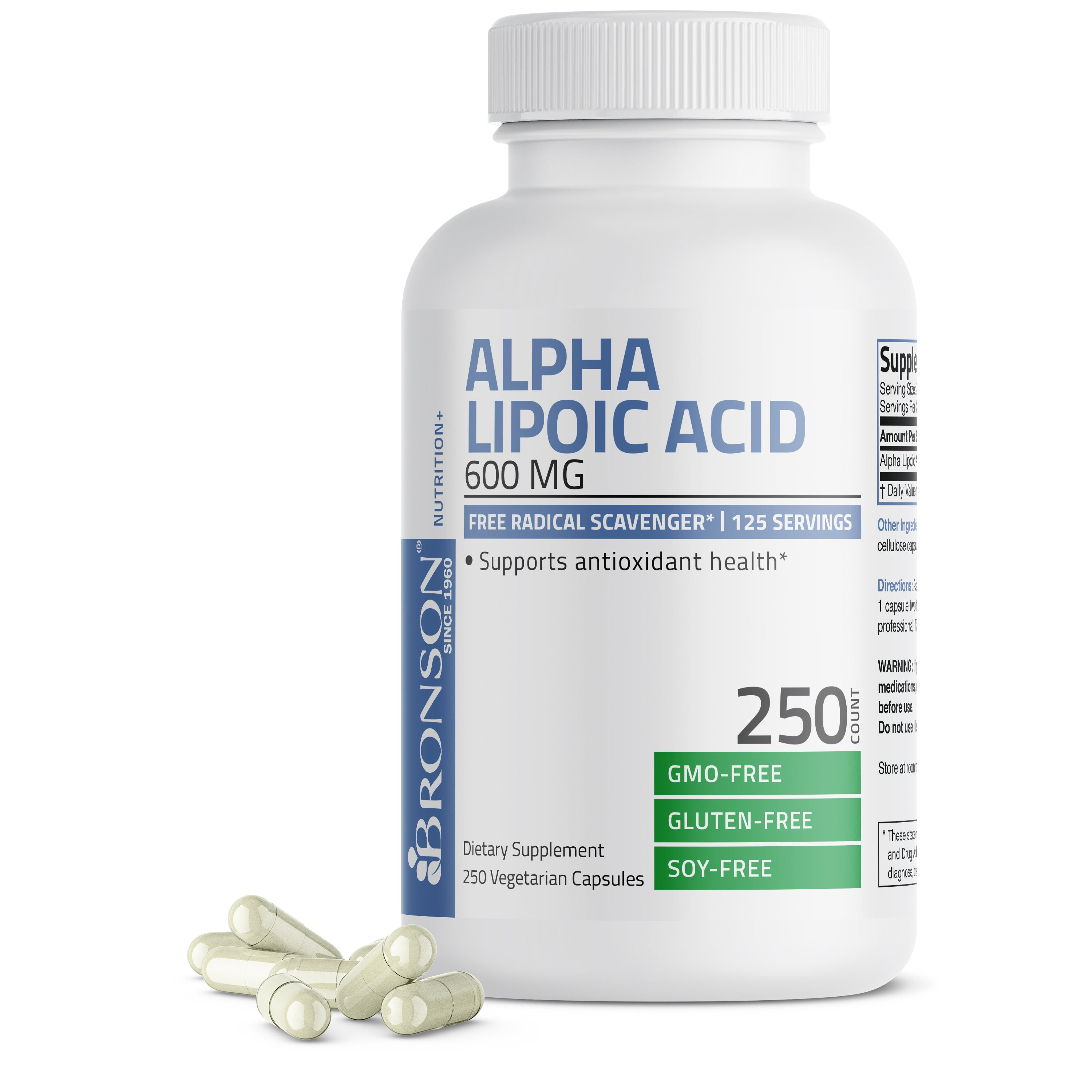 Bronson Vitamins Alpha Lipoic Acid 600 Mg 120 Caps thumbnail 2