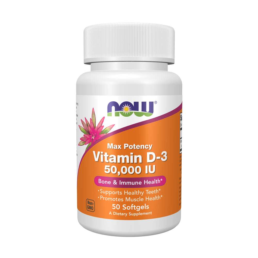 Now Foods Max Potency Vitamin D-3 50,000 Iu – Bone & Immune Health – 12 Softgels thumbnail 2