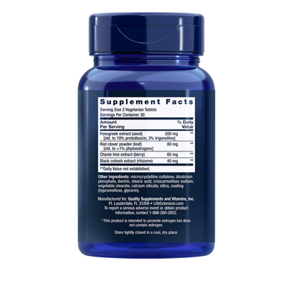 Life Extension Estrogen Balance Elite – 60 Vegetarian Tablets thumbnail 2