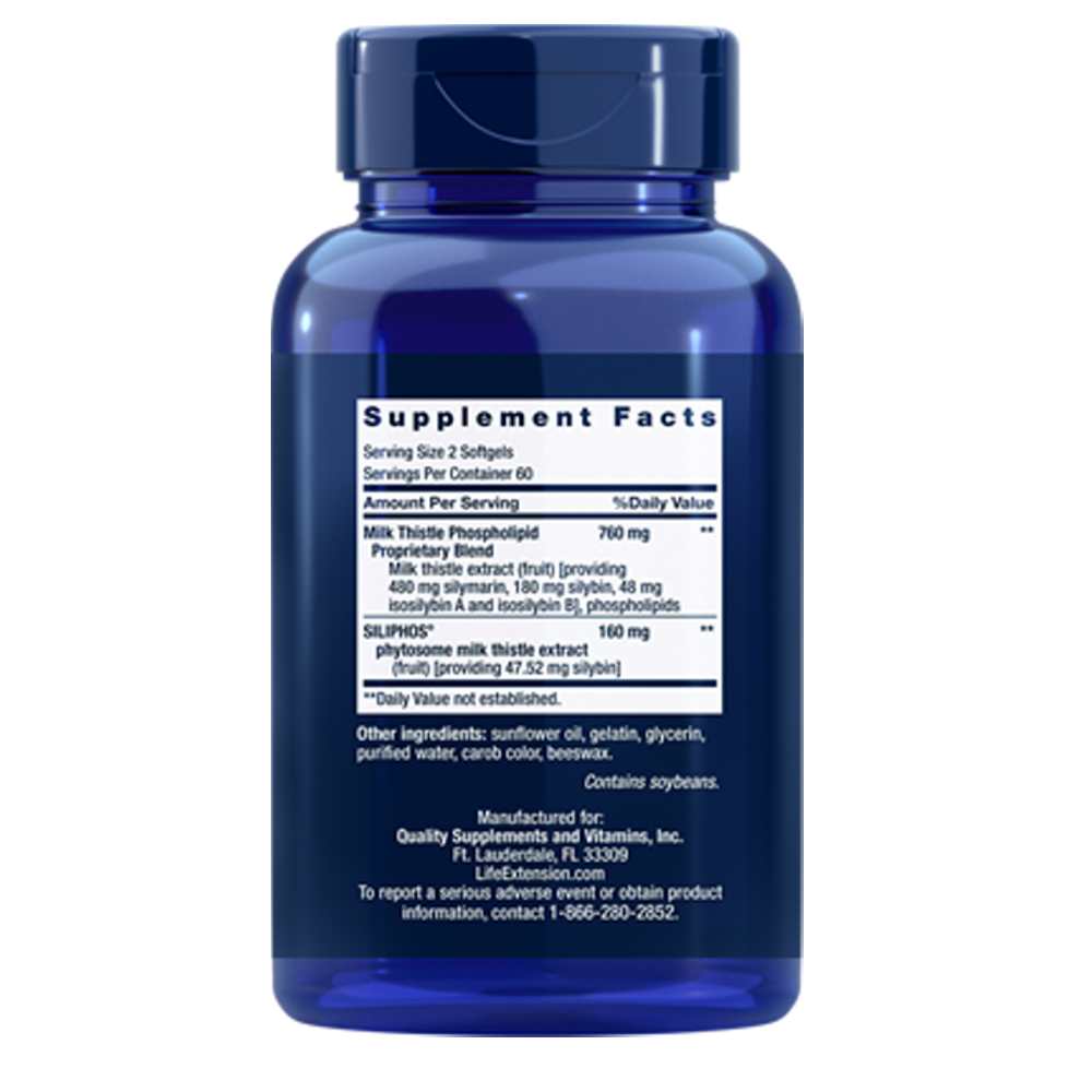 Life Extension Advanced Milk Thistle – 120 Softgels thumbnail 3