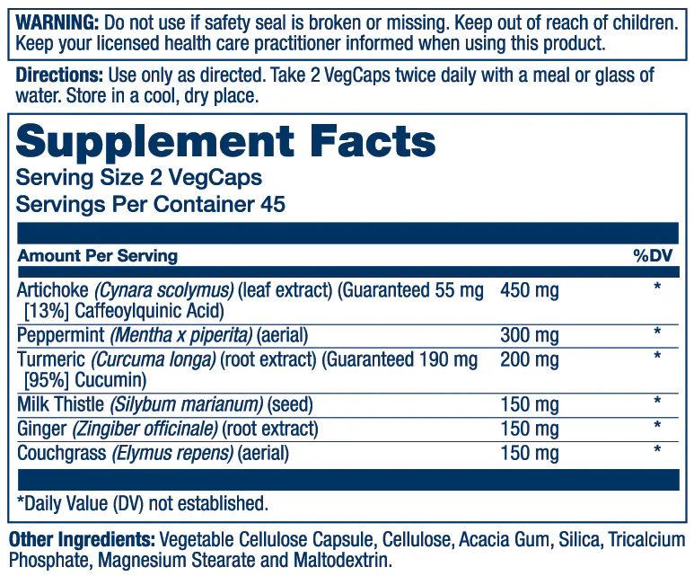Solaray Gallbladder Support Formula 90 Caps thumbnail 2