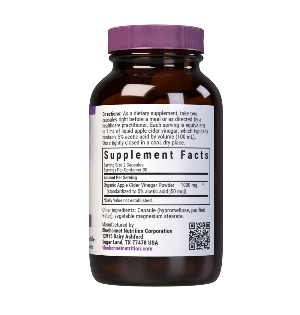 Bluebonnet Nutrition Apple Cider Vinegar 60 Caps thumbnail 2